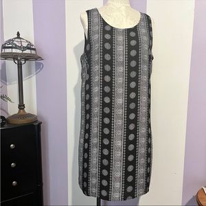 Pink Republic Sleeveless Flowy Black White Dress Sz XL